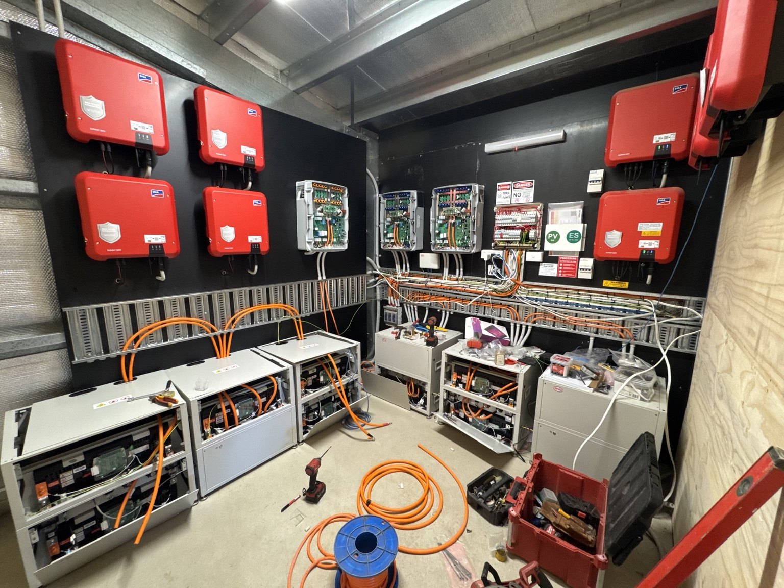 Complex off-grid plant room
