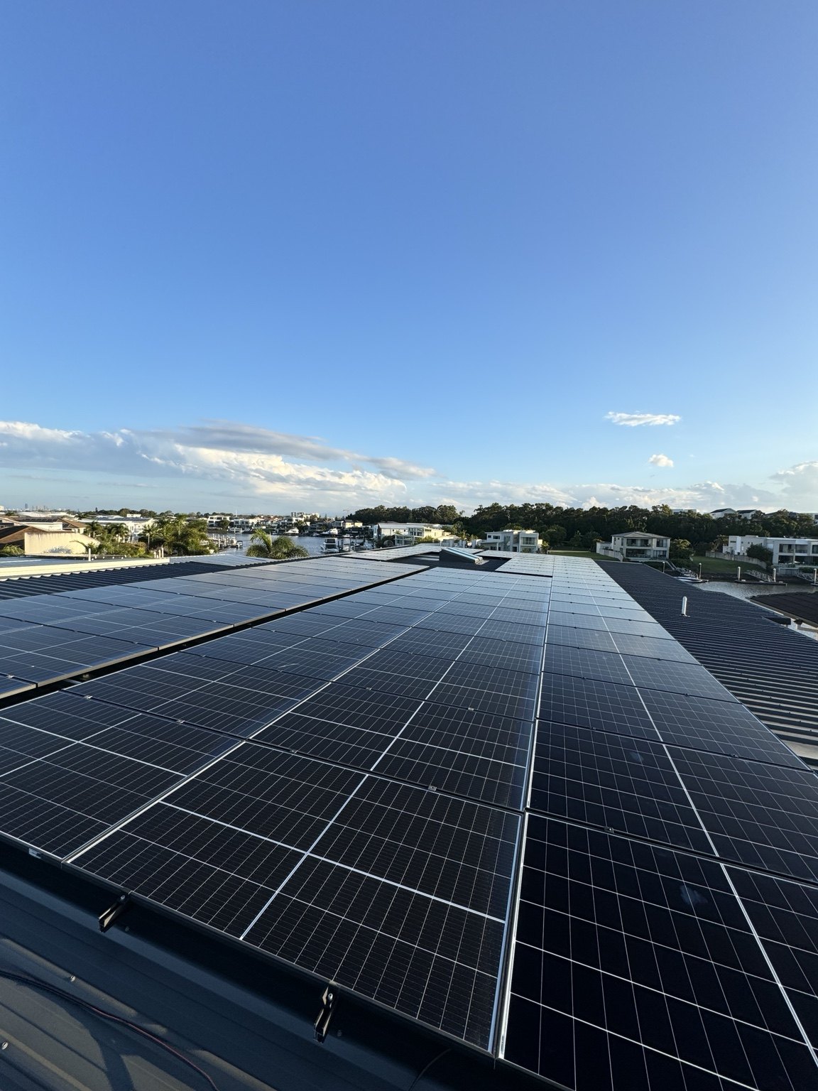Large waterfront solar array
